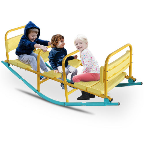 Kindergarten Children Outdoor Rocking Horse Outdoor Park Playground Equipment Double Or Triple Seesaw Swinging Fun