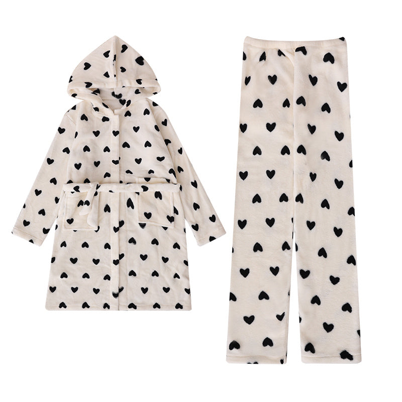 Women's Fibre Velvet Gown Set