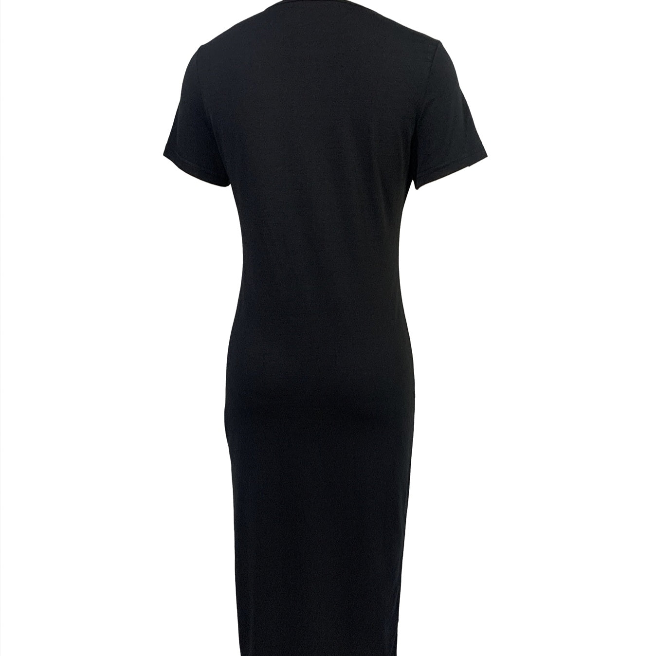 Women's Face Printed Round Neck Side Slit Dress