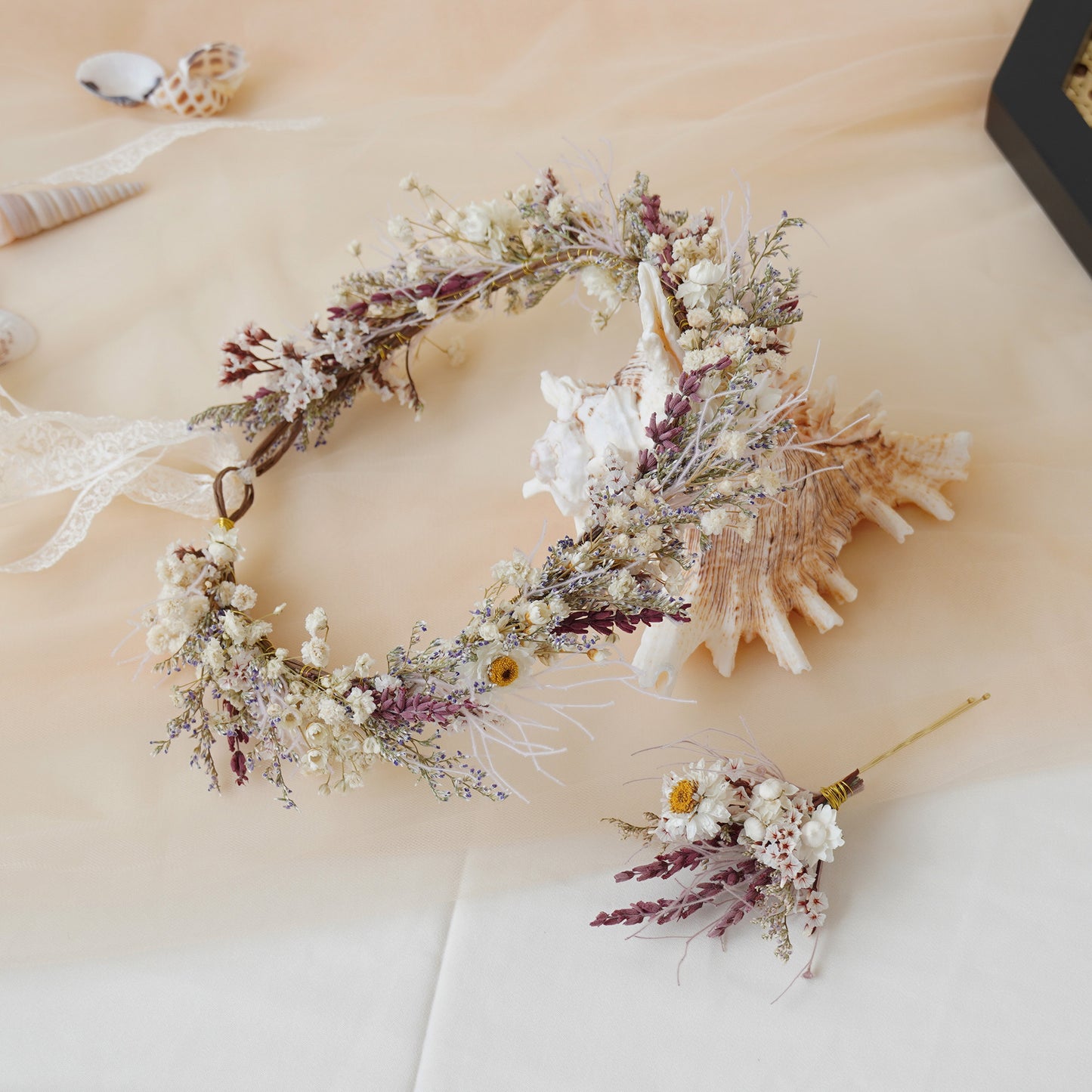 Baby Breath Crown, Dried Crown, Bride Crown, Wedding Crown, Daily Crown, Party Crown, Birthday Crown.