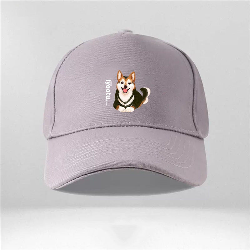 Cartoon Dog Shiba Inu Men And Women Couple New Peaked Cap
