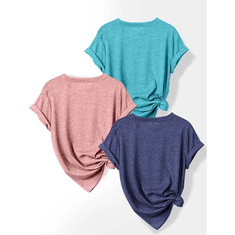 Womens 3 Pack T-Shirts Short Sleeve Summer Tops Fashion Basic Tees Comfy Casual Vacation Outfits