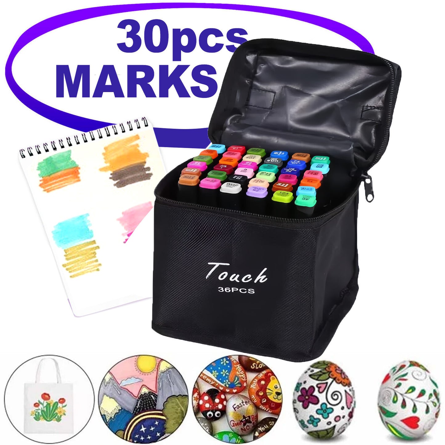 30 Color Acrylic Pens Marker Set Permanent Pen For DIY Graffiti Sketch Dual