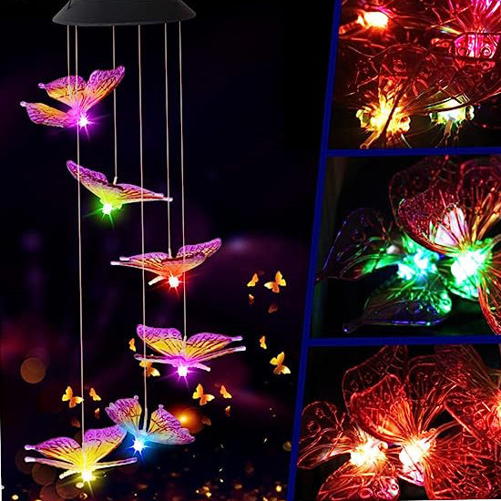 Solar Butterfly Wind Chime Light