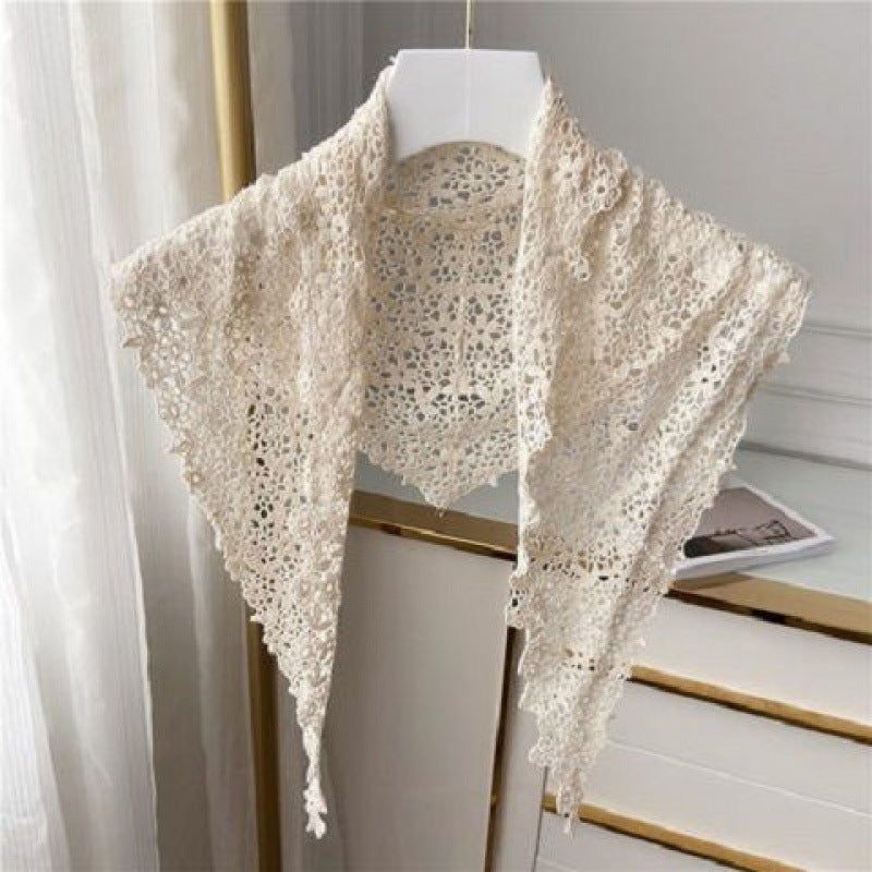 Spring And Summer New Korean Style Triangular Binder Lace Scarf Shawl