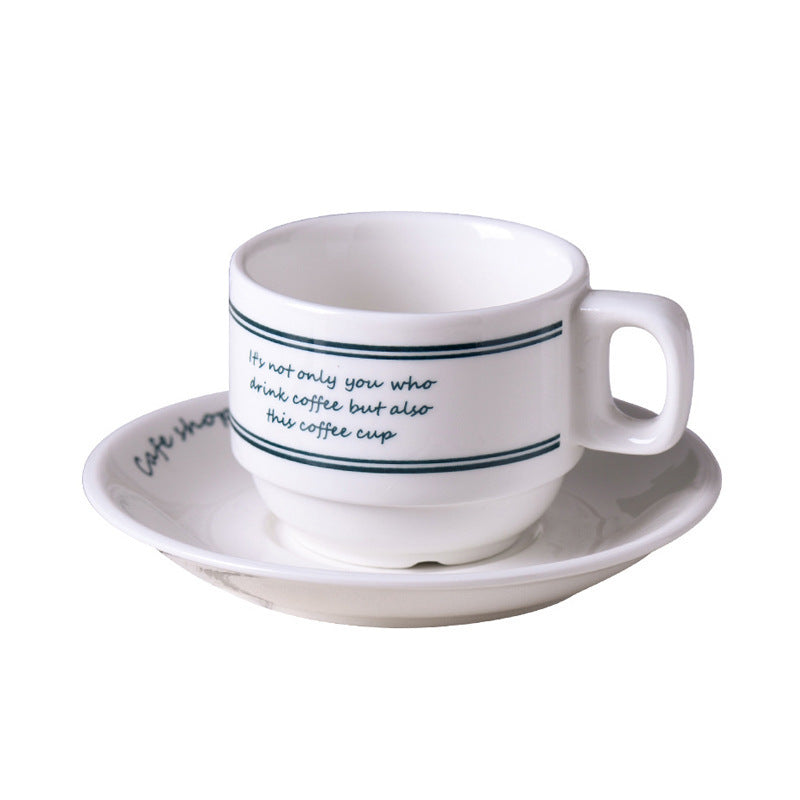 Retro Coffee Cup Milk Pull Flower Ceramic Cup