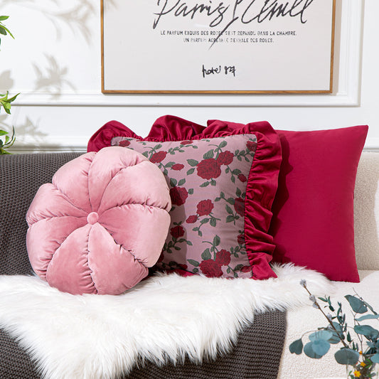 Living Room Vintage Ruffled Sofa Cushion
