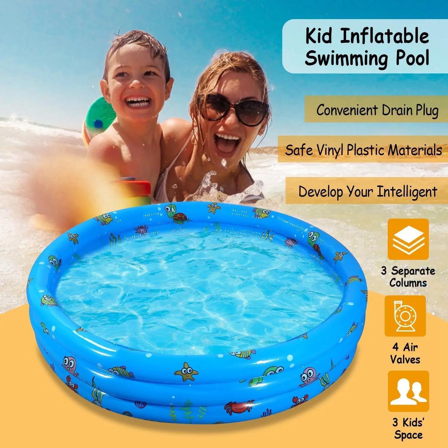 Large PVC Inflatable Foldable With  Suitable For 3 Kids Swimming Ball Pool With Customizable  Printing