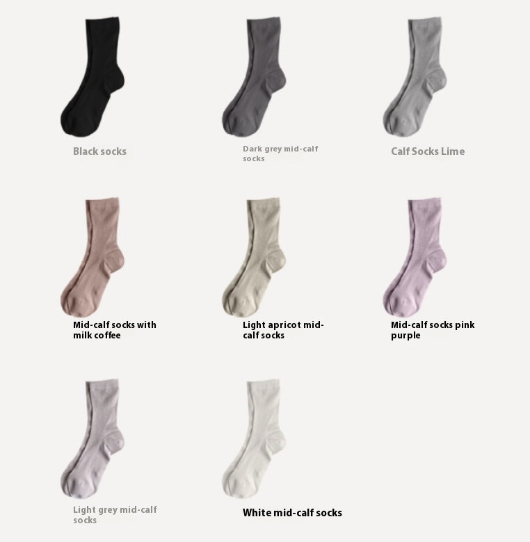 Protein Cool Feeling Tube Socks Thin And Soft Comfortable Socks For Women