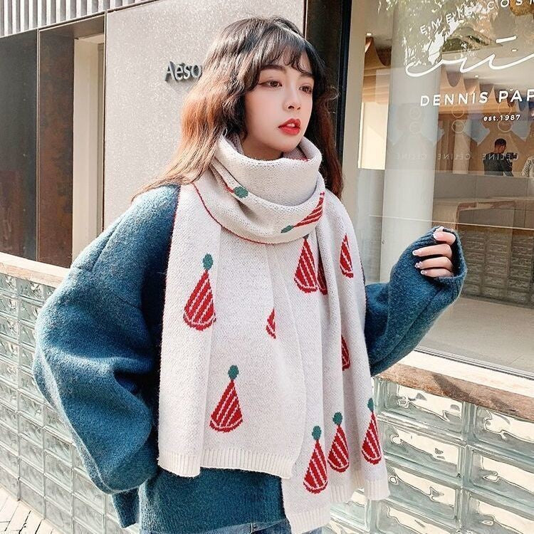 Cashmere Like Warm And Thickened Scarf In Winter