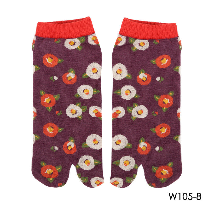 Two-finger Socks Cotton Comfortable Ladies
