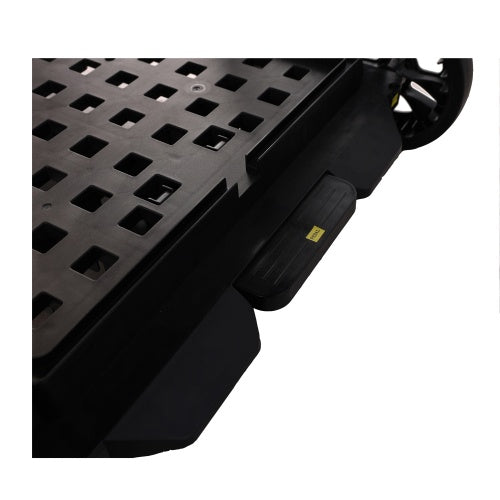 Folding Service Cart With Wheels Double-decker, Shopping, Library, Office Warehouse Moving Carts