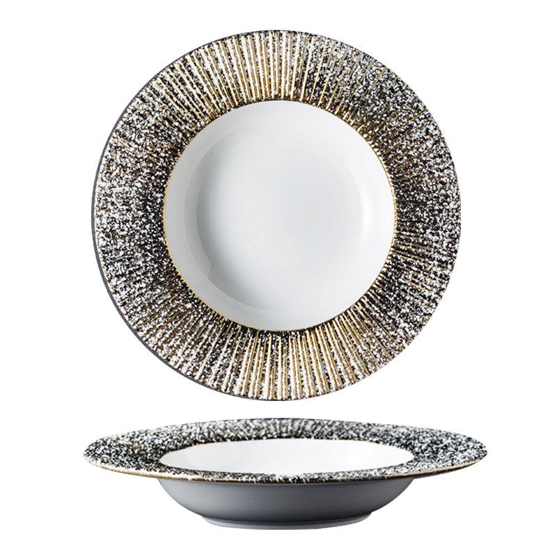 Creative Straw Hat Dish Holder For Home Western-style Pasta Soup