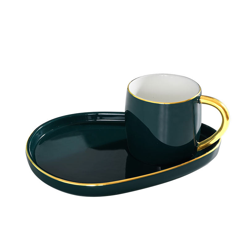 Ceramic Coffee Cup & Saucer Set Creative Breakfast