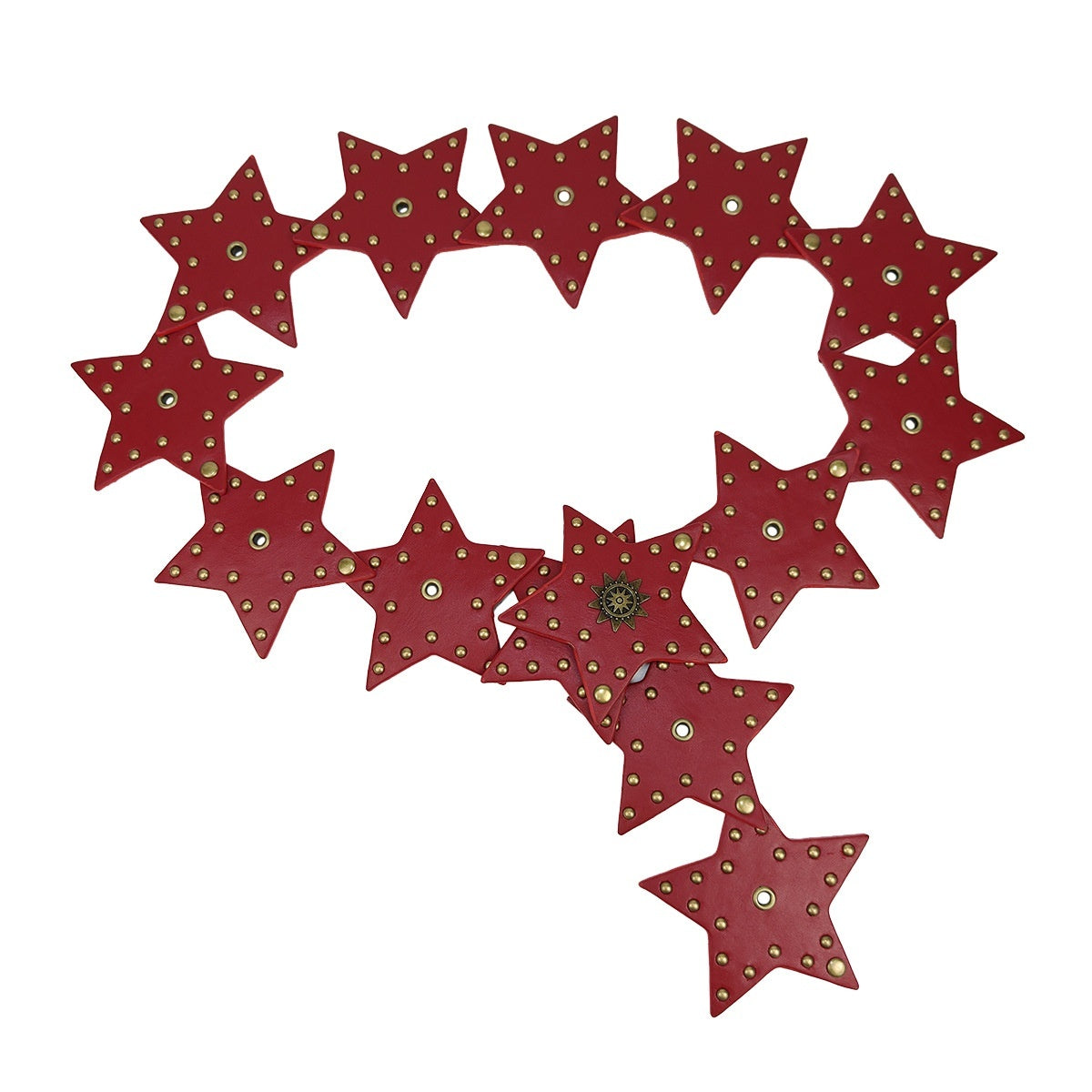 Exaggerated Waist Seal Five-pointed Star Patchwork Retro Street Women