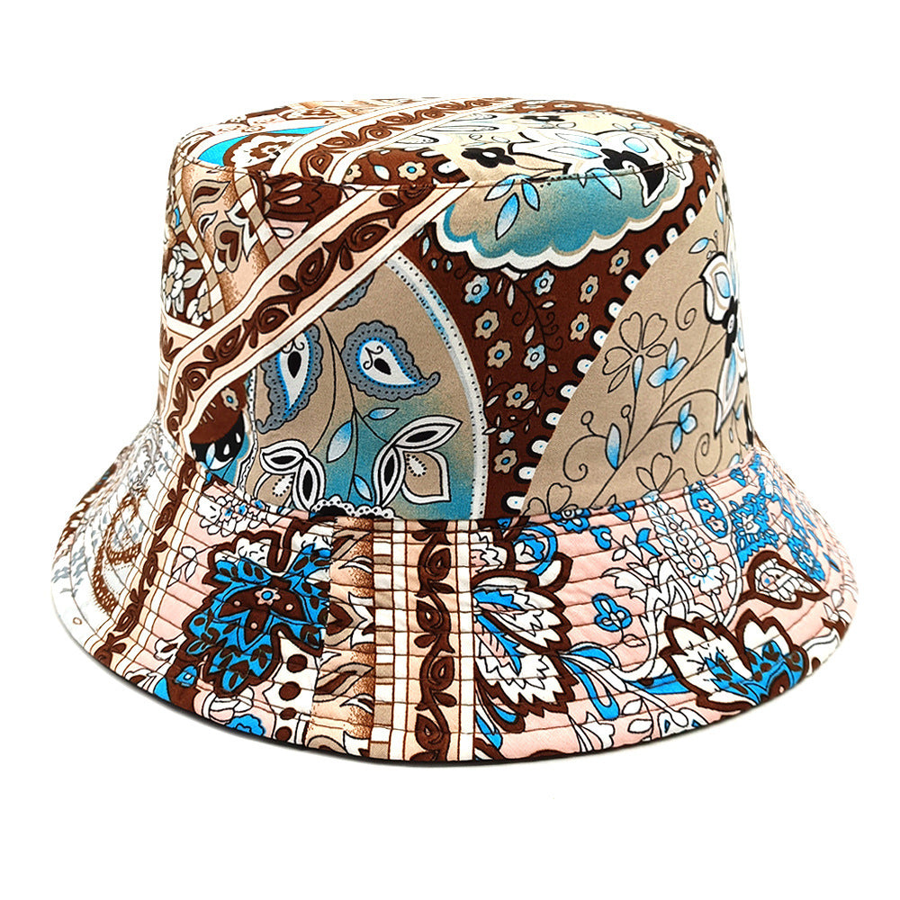 Paisley Bucket Hat Color Matching Printing Double-sided Wear