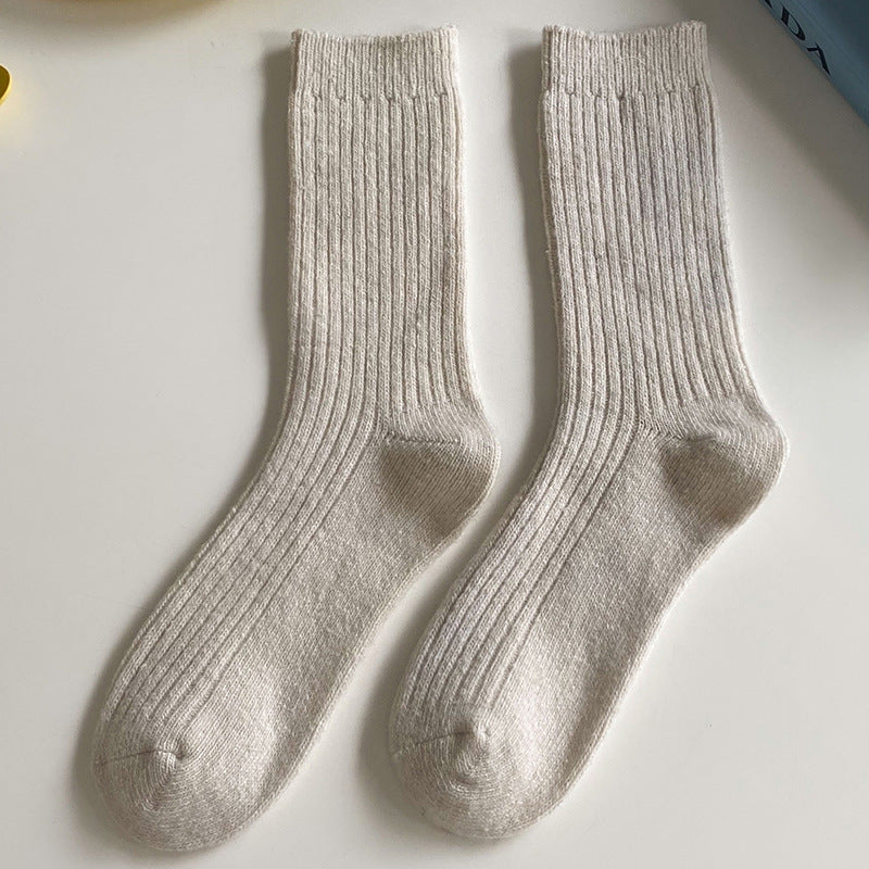 Women's Japanese-style Solid Color Wool Socks