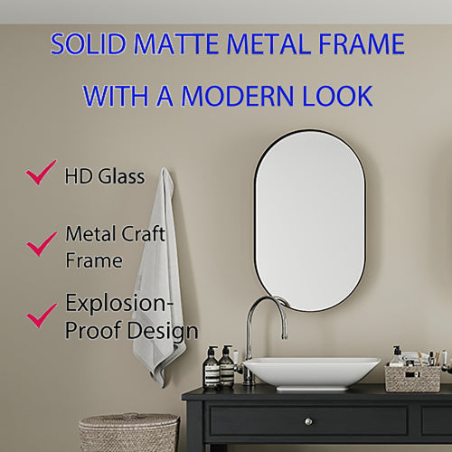 20x34 Inch Oval Recessed Metal Frame Bathroom Wall Cabinet With Mirror And Adjustable Shelves Unavailable Platforms- Temu