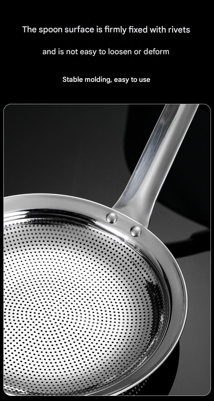 304 Stainless Steel Foaming Oil Filter Spoon Home Kitchen Soup Skimming Anti-scald Foam Removal Foam Secret Colander Wholesale