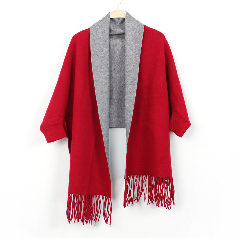 Women's Double-sided Double-color Scarf