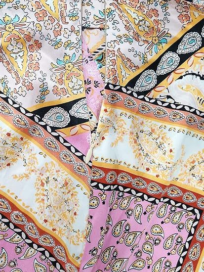 Women's Boho Skirt Asymmetrical Skirts Tied Floral Paisley Printed High Waist Ruched Skirts For Women