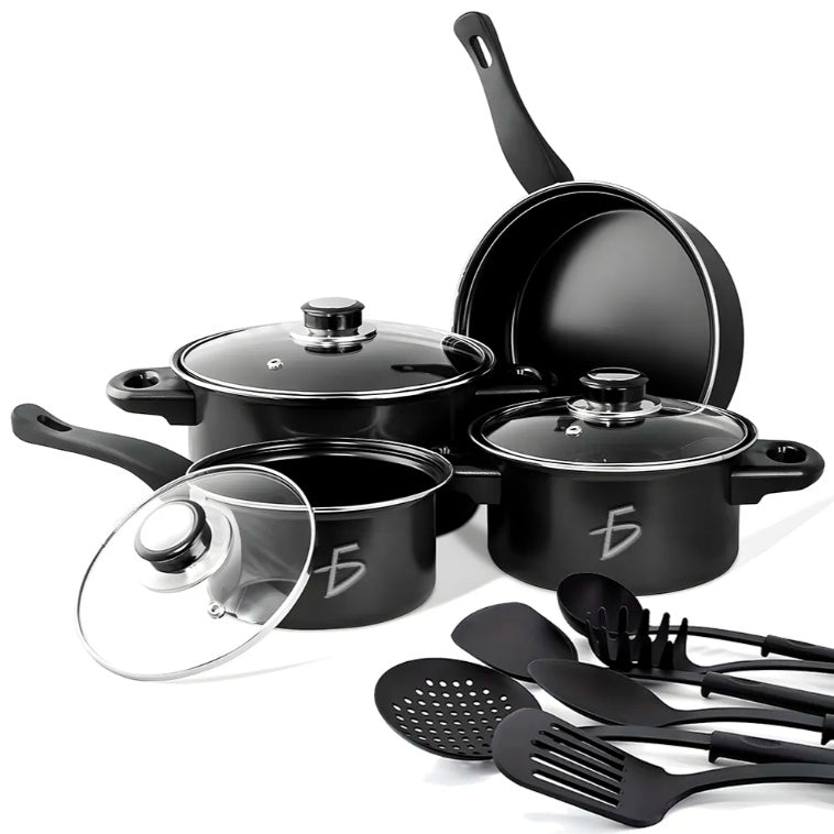 13-Piece Non-Stick Aluminum Cookware Set