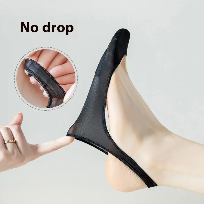 Invisible Boat Socks Women's Summer Socks Low-cut Non-slip Ice Silk