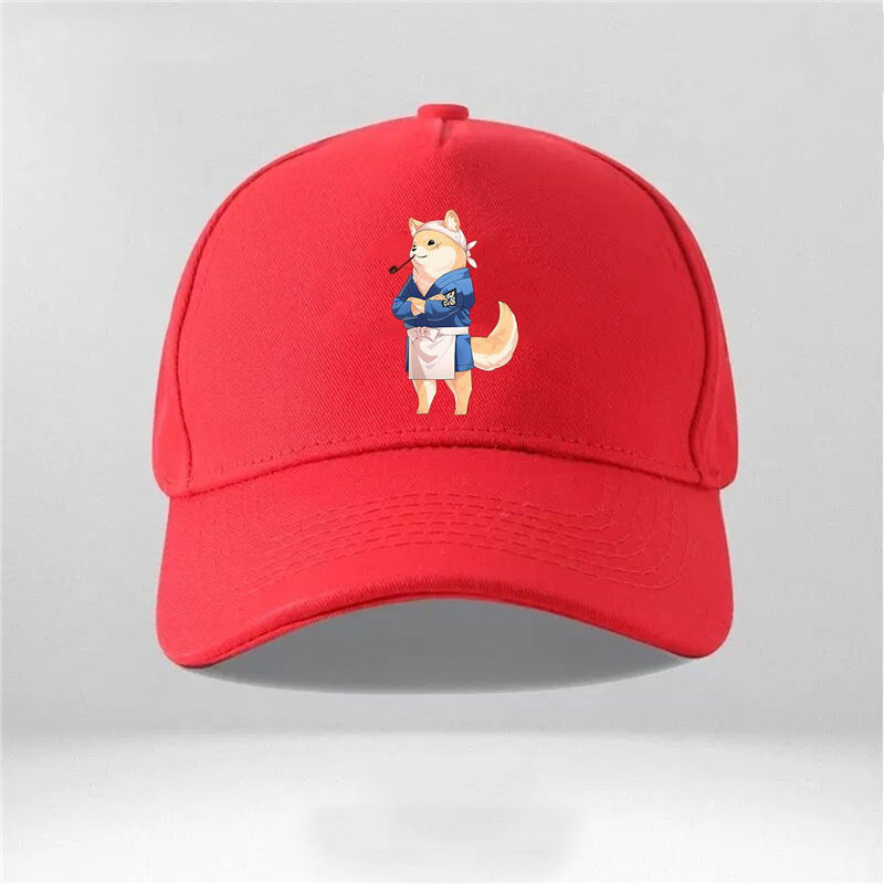 Cartoon Dog Shiba Inu Men And Women Couple New Peaked Cap