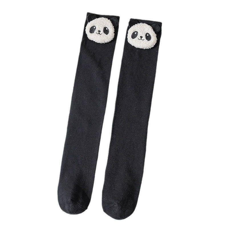 Cute Girl Cartoon Unique Panda Puppy Bunny Princess Style Long Socks