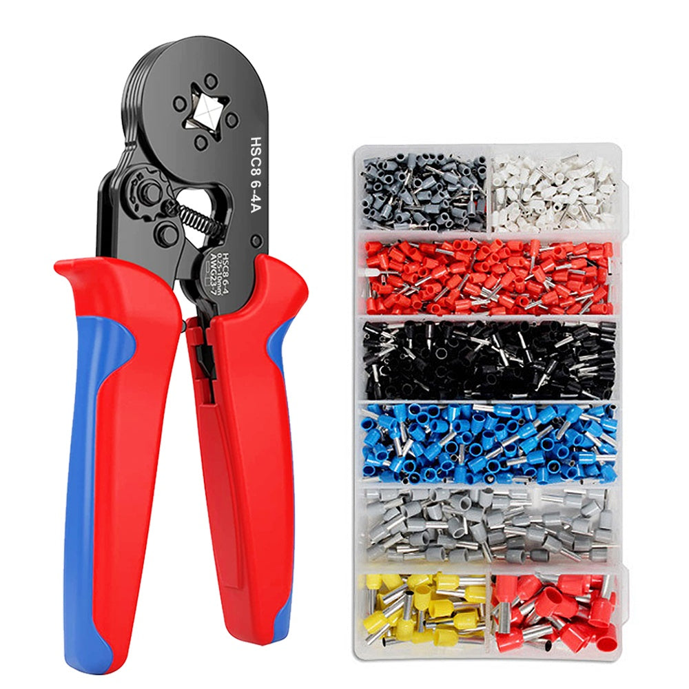 1200 Ferrule Crimper Plier Kit Wire End Terminal Ratchet Crimping Tool