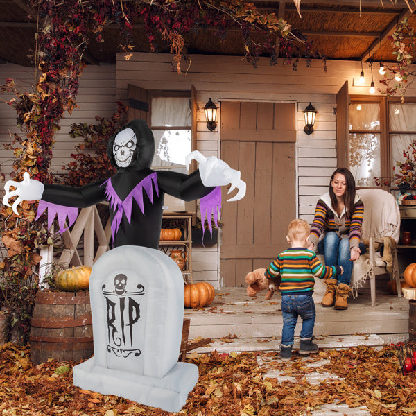 Grim Reaper And Grave, Halloween Inflatable Decoration 12V