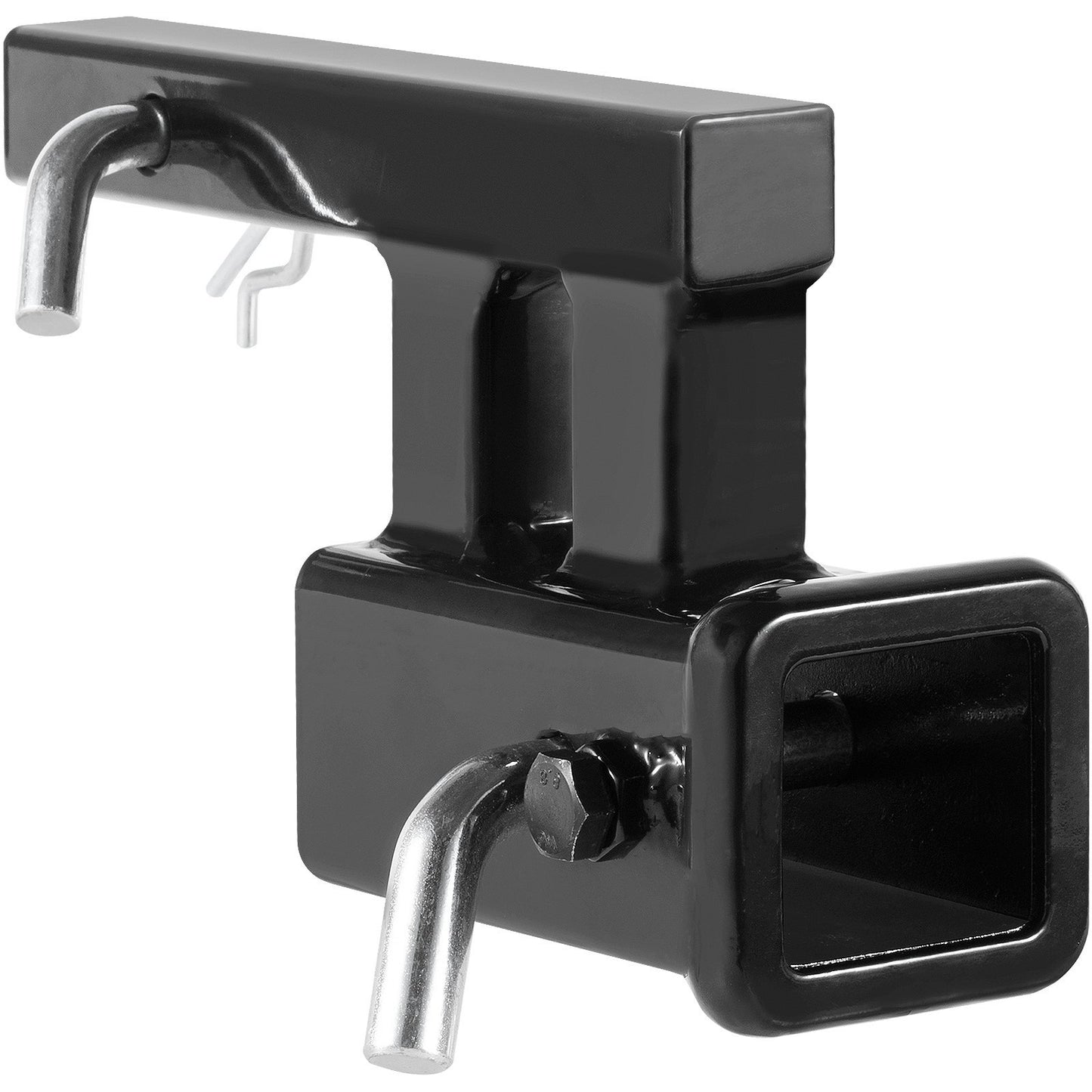 VEVOR Hitch Adapter, Receiver Hitch Extender Extension, Trailer Hitch Riser With Rise Drop, Extension Length, 4000 Lbs Towing Capacity, Hitch Pins, Bolt And Nut Included, Black