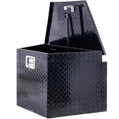 29inch Aluminum Tool Box,heavy Duty Truck Bed Tool Box,outdoor Trailer Pickup Storage Tool Box,RV Storage Organizer,underbody Box W Lock Keys,black 29x16.5x18.5inch