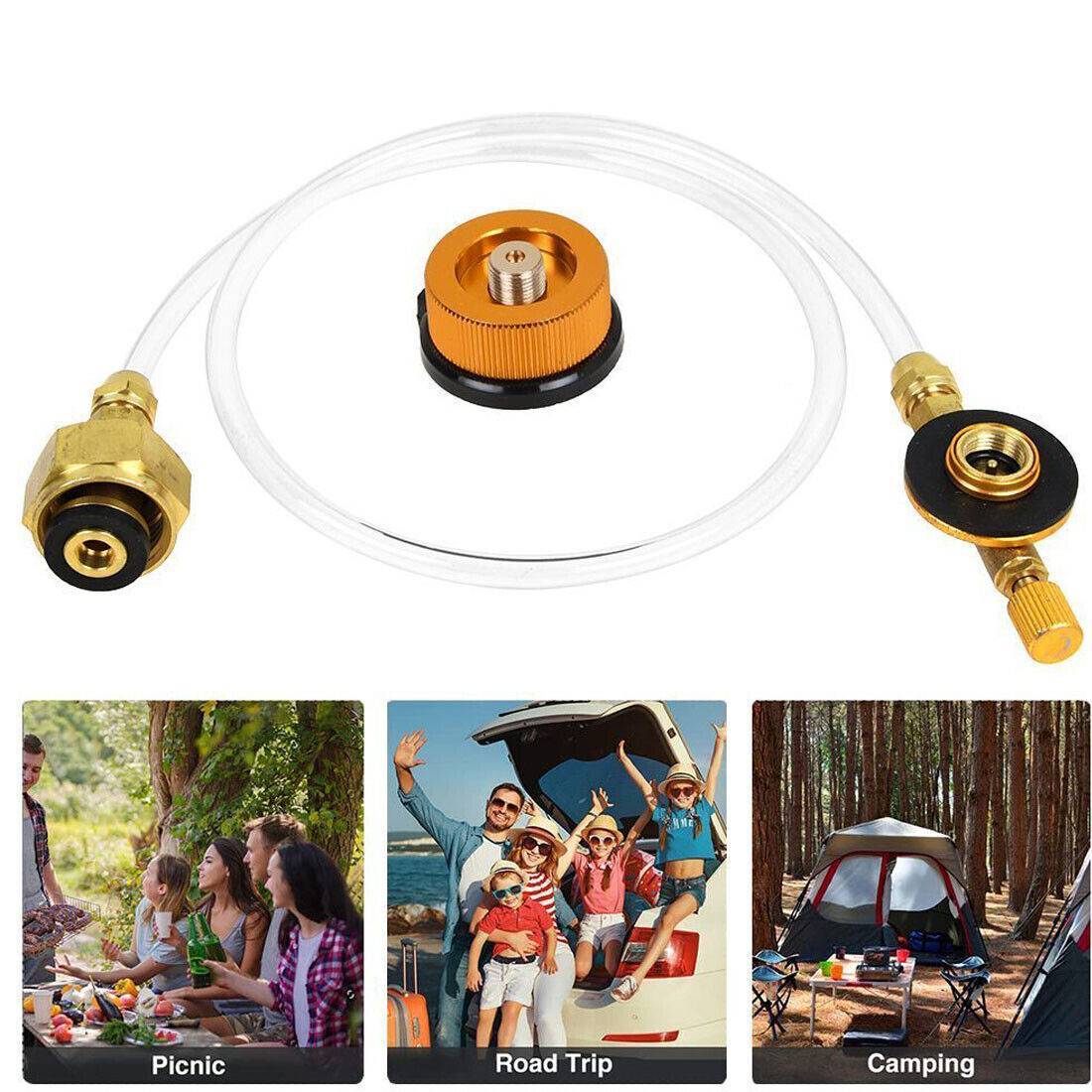 Gas Tank Adapter Hose Set Connection Gas Cartridge For Camping Stove Adapter