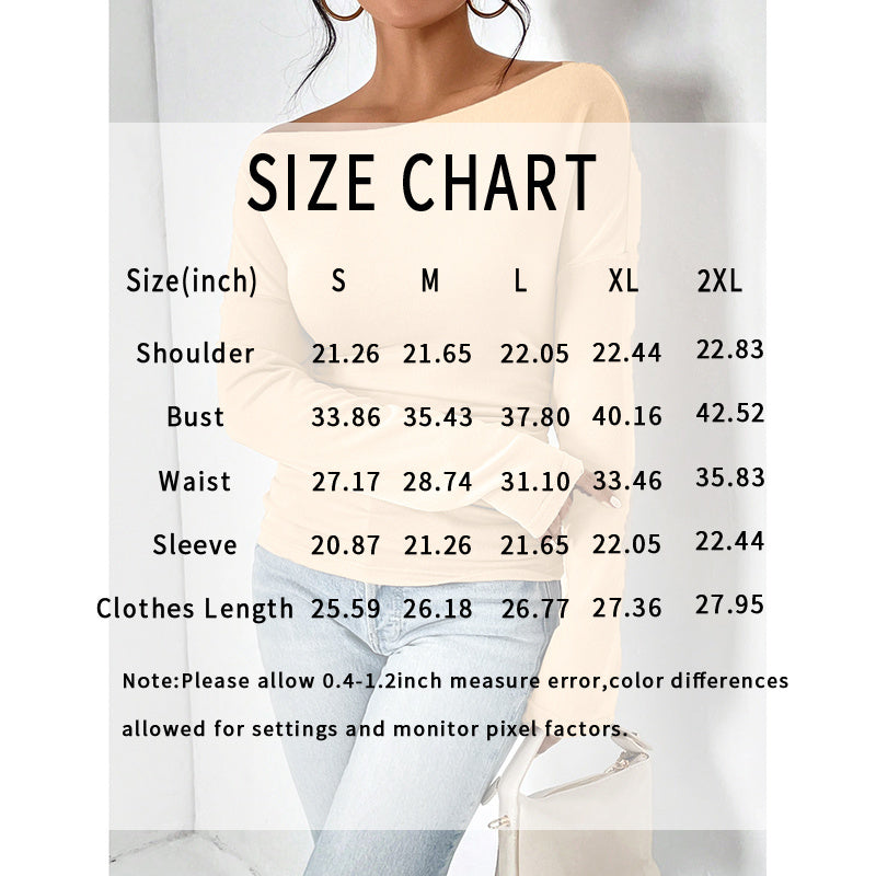 Women's Off The Shoulder Tops Long Sleeve T Shirts Going Out Tops Casual Trendy Ruched Slim Fitted Tees