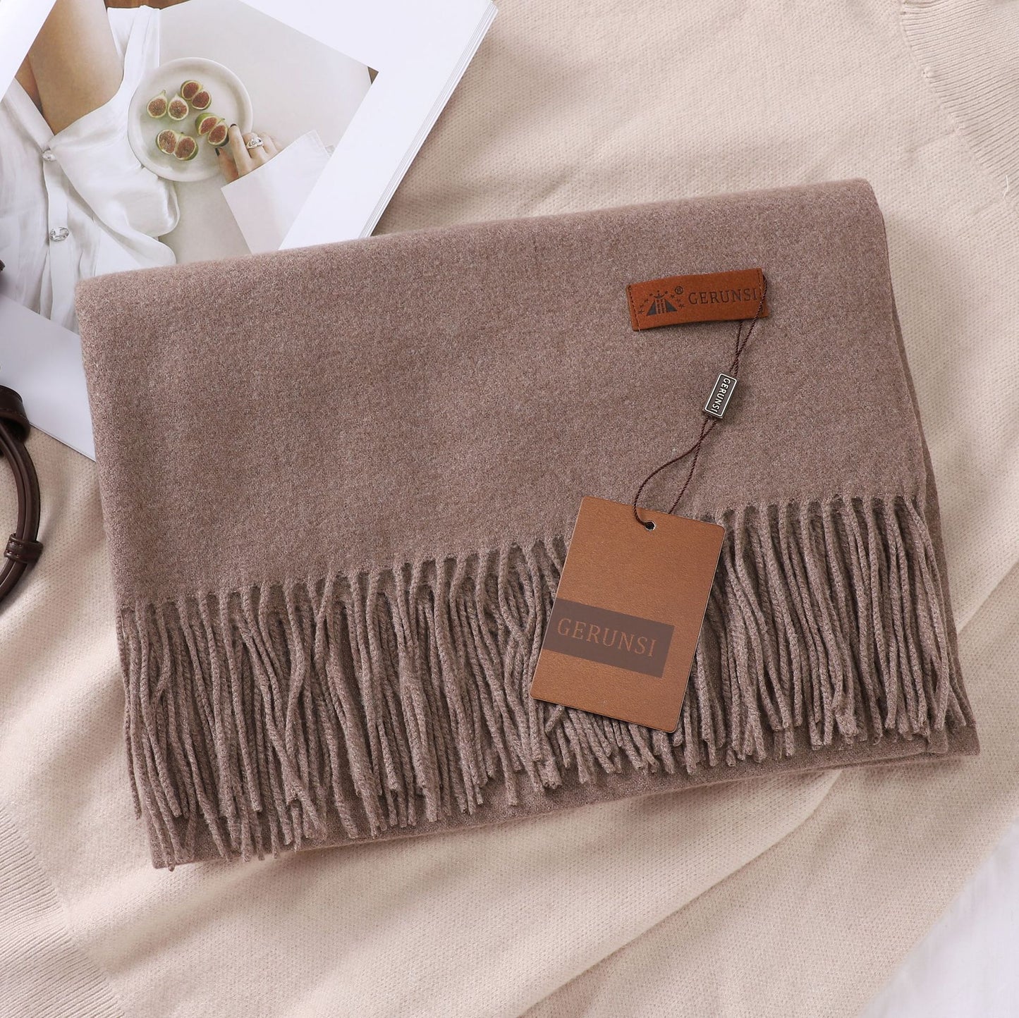 Solid Color Faux Cashmere Women's Scarf