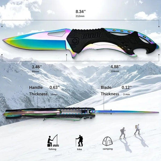 Carabiner Pocket Knife For Men  Compact Folding EDC Box Cutter, Cool Everyday Carry Gadget, Perfect Gift For Men