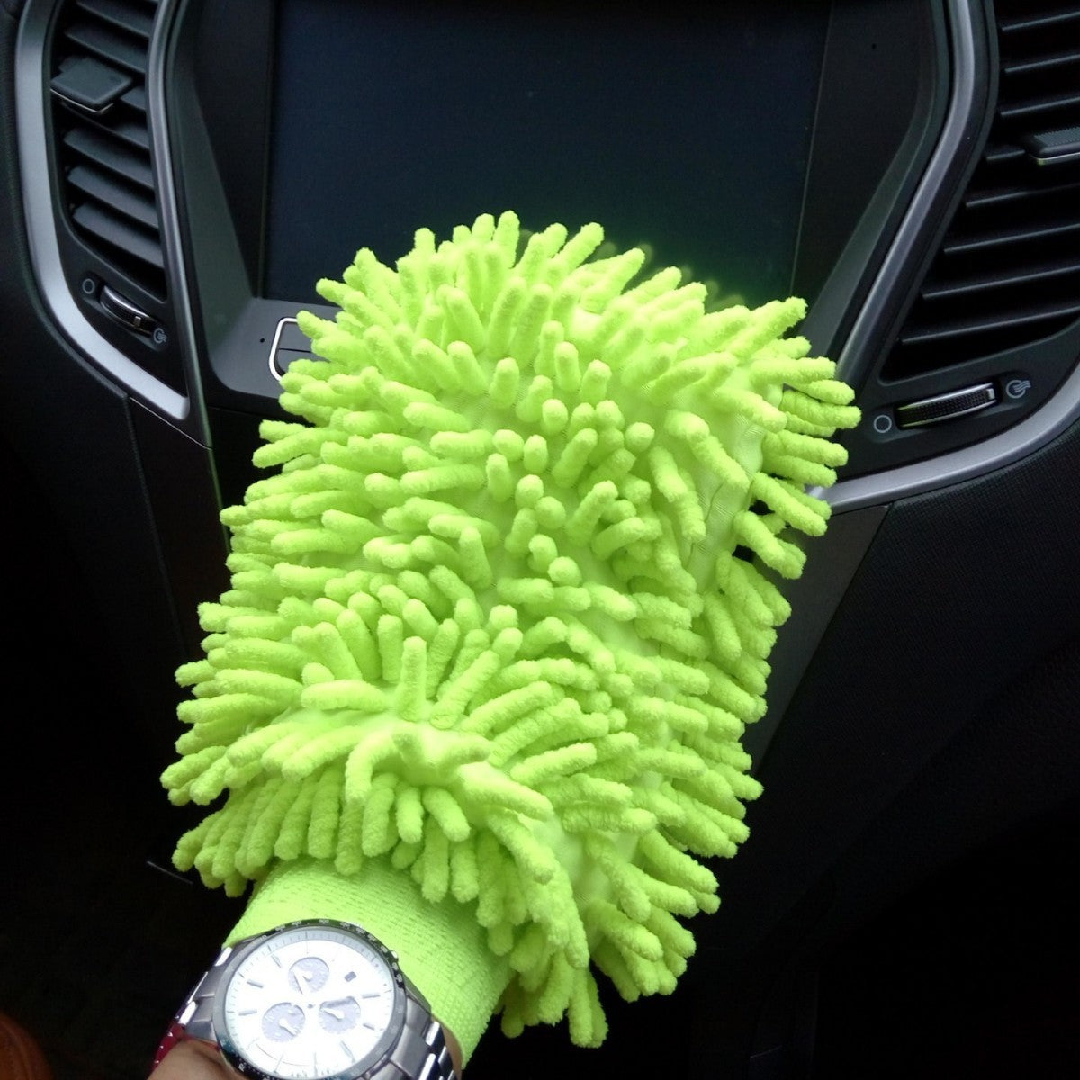 Chenille Coral Car Foaming Gloves Household Cleaning