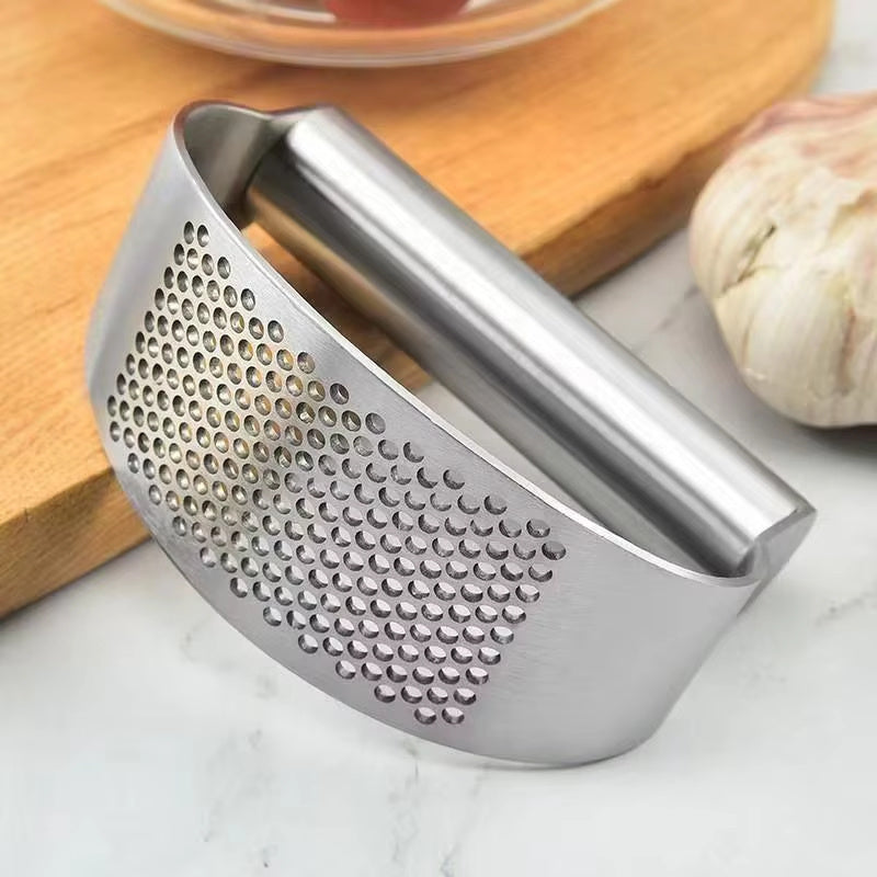 Multi-function Manual Garlic Press Stainless Steel Garlic Presse Curved Garlic Grinding Slicer Chopper Home Cooking Gadgets Tool
