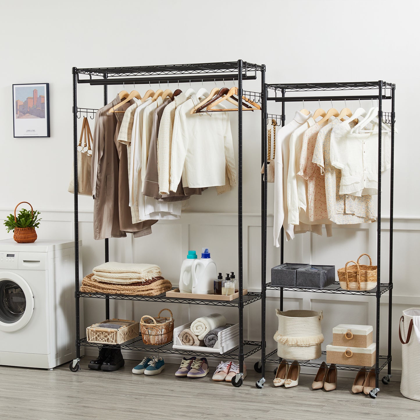 Adjustable Mobile Hanger, Iron Storage Hanger