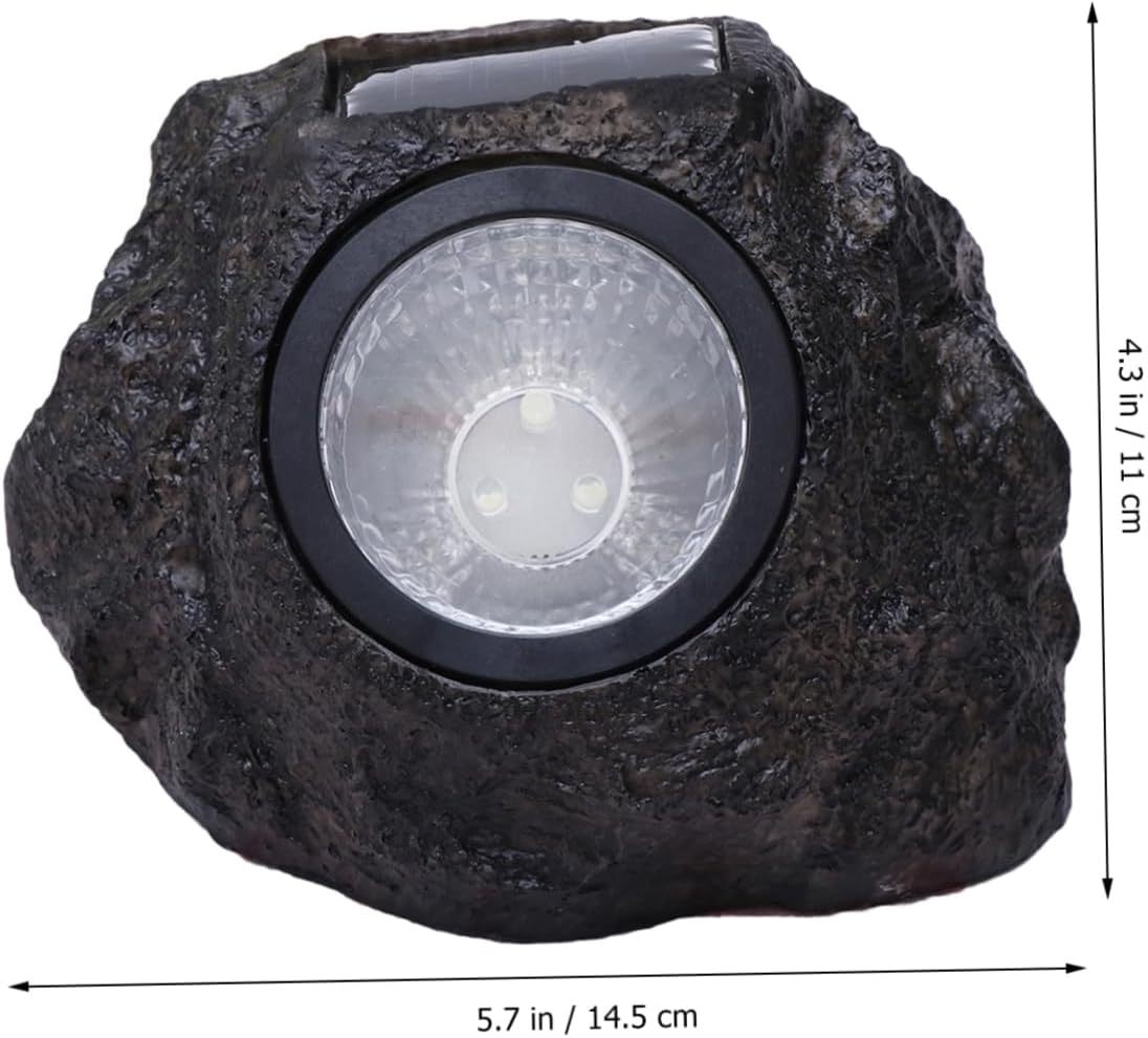 NUOBESTY Outdoor Solar Landscape Lights 2pcs Waterproof Simulation Stone Garden Lamp Simple To Install Decorative Light For Yard