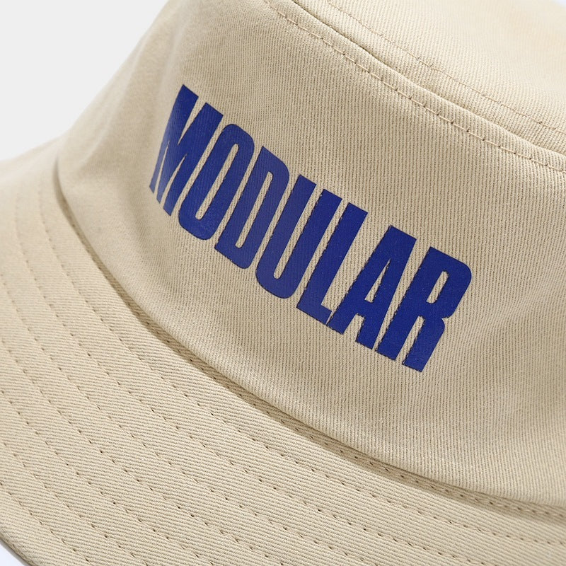 Letters Fisherman Hat Face-showing Little Korean Style Students