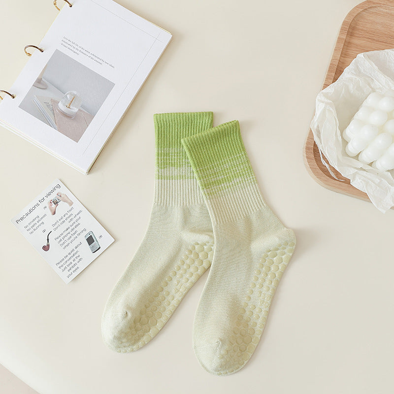 Gradient Yoga Socks Children's Professional Non-slip Autumn And Winter
