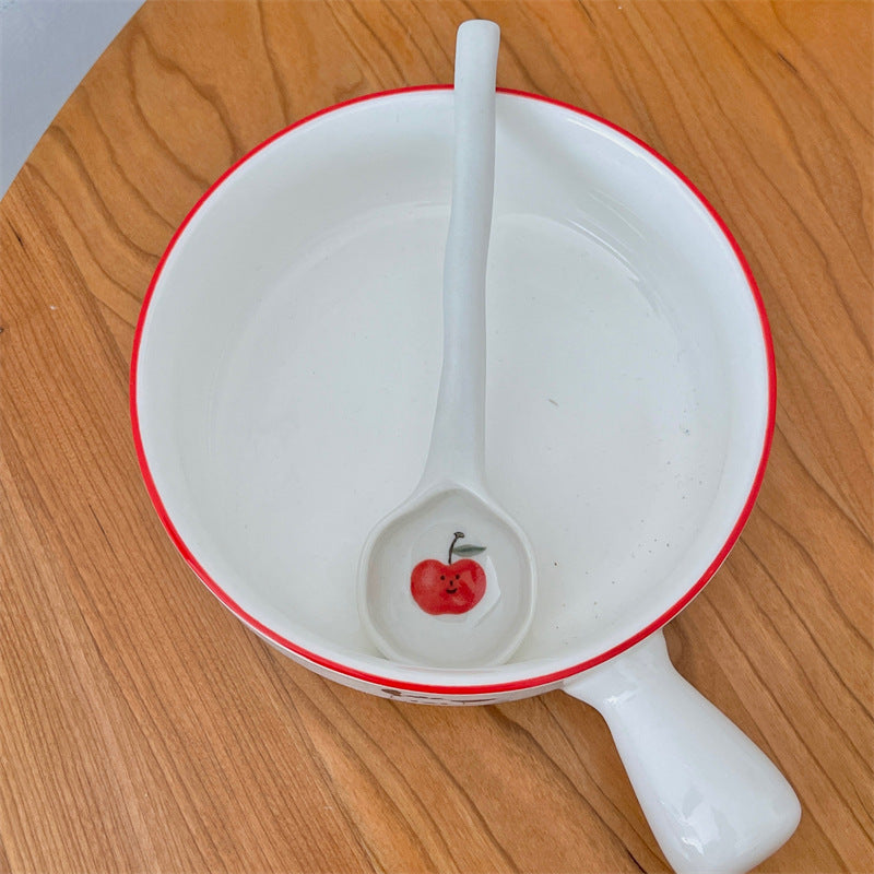 Cute Hand-painted Fruit Stoneware Cartoon Ceramic Spoon
