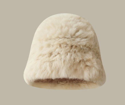 All-match Face Slimming Bucket Hat Warm Knitted Hat Beret