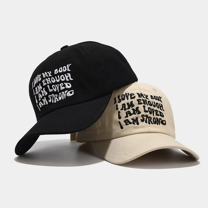 Fashion Baseball Cap For Women In Four Seasons Outdoor Casual Peaked Cap Face-looking Small Embroidered Letters Big Head Circumference Hat Men