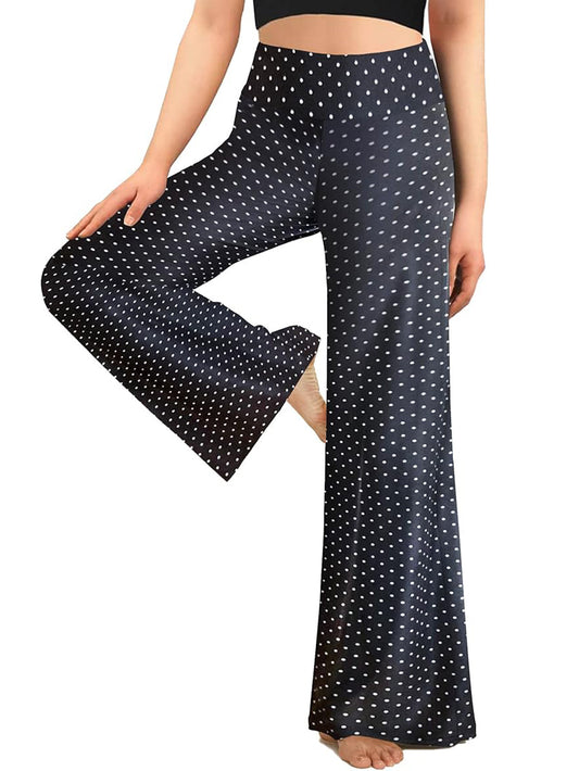 Wide-leg Trousers - Skirt Printed Black Mosaic