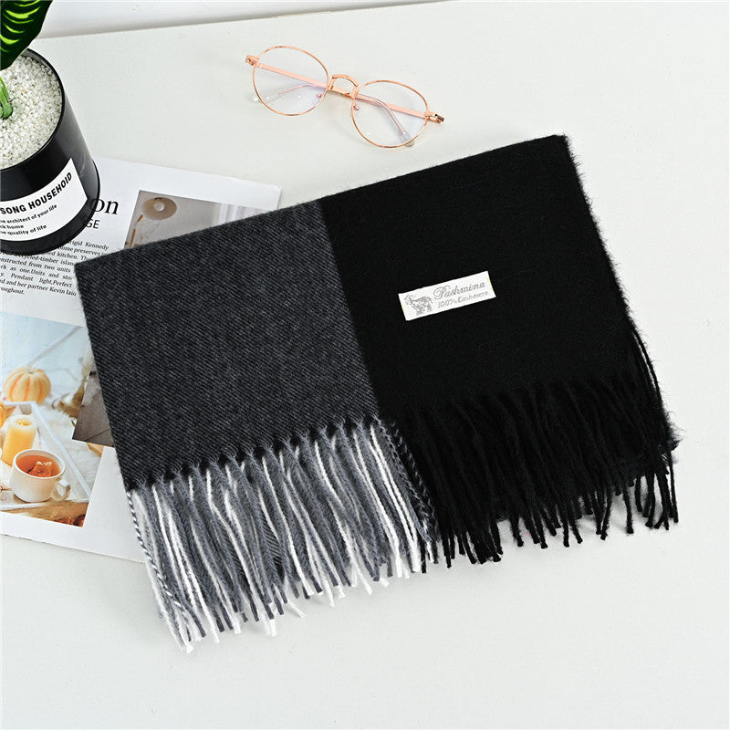 Women's Cashmere-like Plaid Tassel Scarf