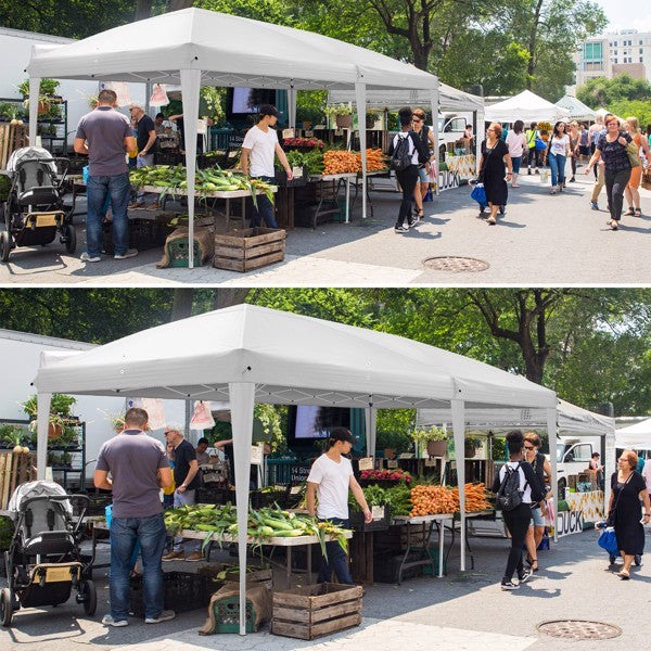 1 White 4 Sides, 2 Windows, Folding Shed, Oxford Cloth Spray Painted Iron Pipe