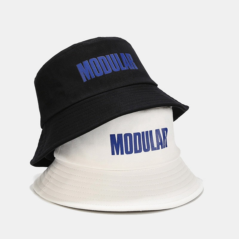 Letters Fisherman Hat Face-showing Little Korean Style Students